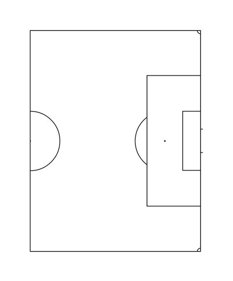 football half pitch template